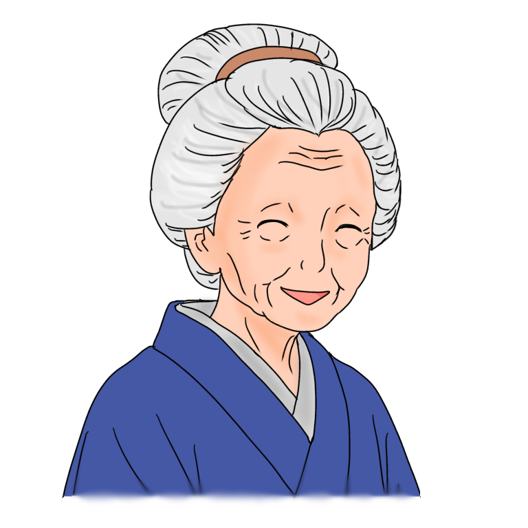 海青館の下女のリーダー、お筆ばあさん。