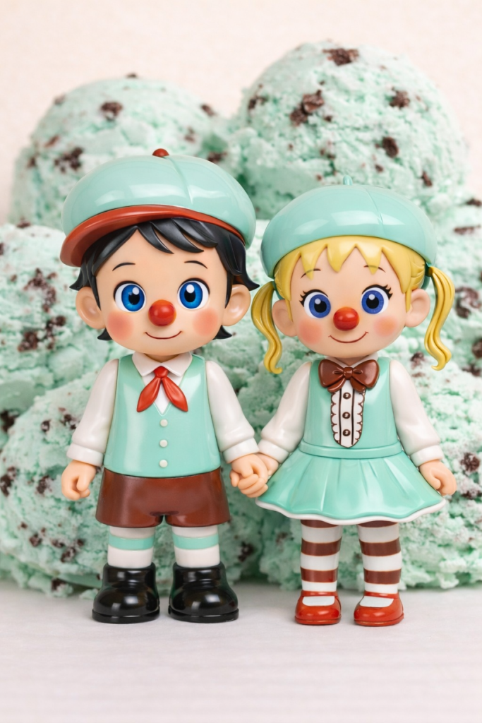 チョコミントデザインのトキオとコニー