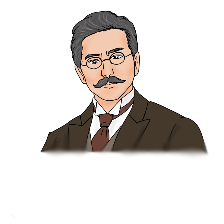 月藤邸の初代当主・月藤紀信伯爵。明治時代風の眼鏡の男性。