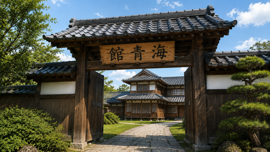 幕末の箱館にあったとする、幕府の学校の外観。