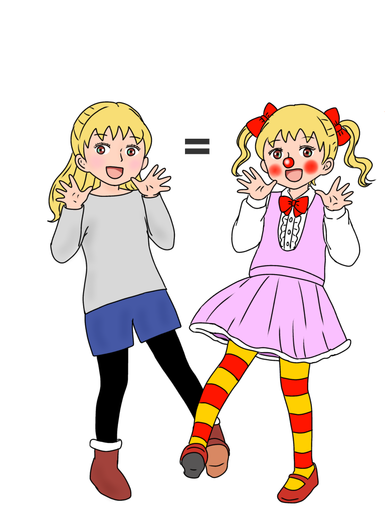 本作の主人公トキオの相棒である少女ゾンビ。素顔とクラウン姿。